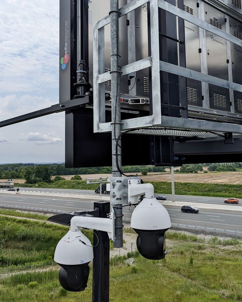 photo of a security system installation